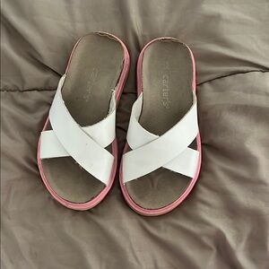White and Pink Girl’s Sandals